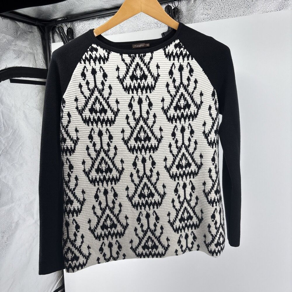 J. McLaughlin | Ikat Print Boxy Sweater medium